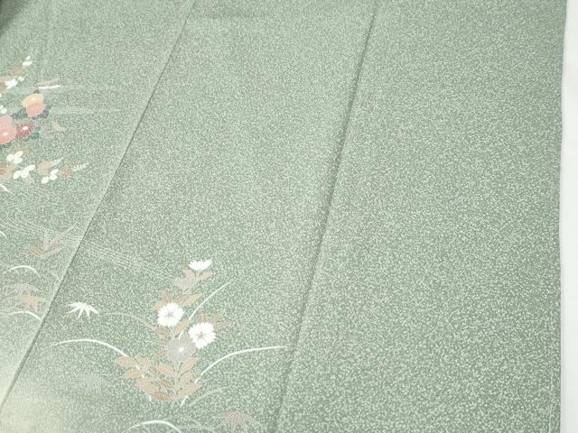 平和屋着物●訪問着 籬松竹梅花文 暈し染め 正絹 逸品 未使用 CABI2939yc