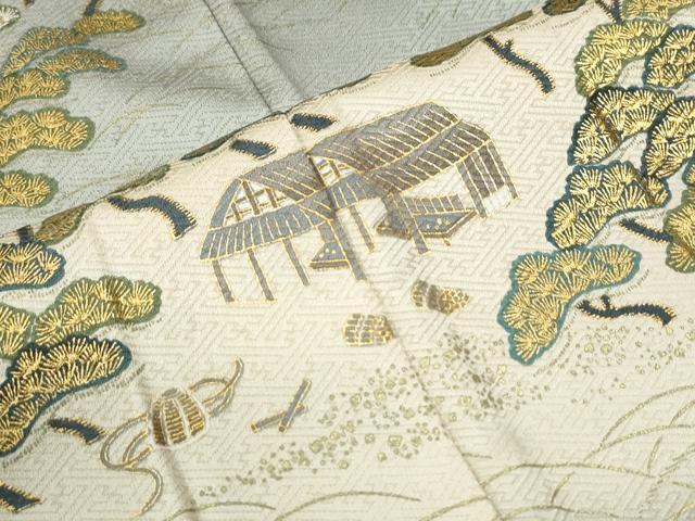 平和屋着物●訪問着 浜松風景文 暈し染め 金彩 正絹 逸品 未使用 CABI2943yc