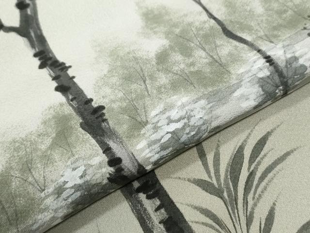 平和屋着物●訪問着 手描き 樹林風景文 暈し染め 正絹 逸品 CABI2946yc