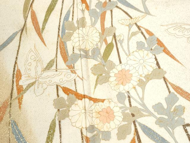 平和屋着物●訪問着 花蝶文 暈し染め 金彩 正絹 逸品 CABI2947yc