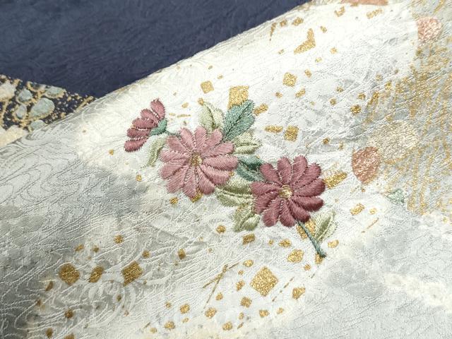 平和屋着物●訪問着 絞り 刺繍 霞牡丹花文 金彩 正絹 逸品 CABI2951yc