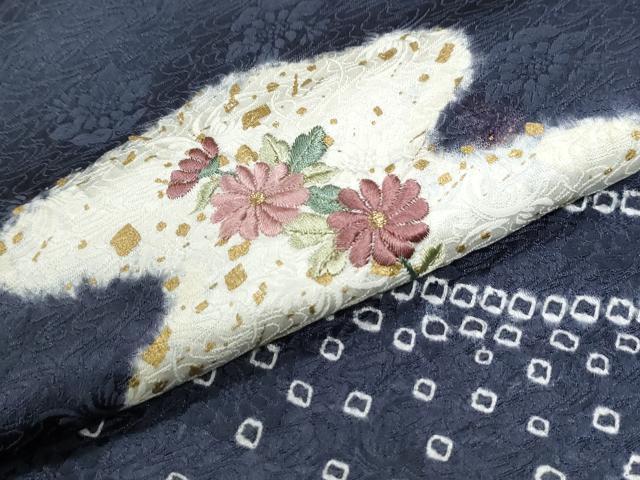 平和屋着物●訪問着 絞り 刺繍 霞牡丹花文 金彩 正絹 逸品 CABI2951yc