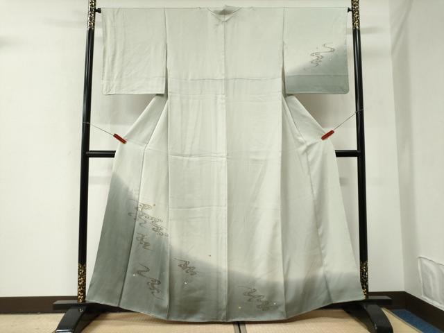 平和屋着物●訪問着 刺繍 流水舞花弁 暈し染め 金銀糸 正絹 逸品 CABI2963yc