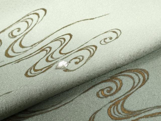 平和屋着物●訪問着 刺繍 流水舞花弁 暈し染め 金銀糸 正絹 逸品 CABI2963yc