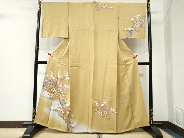 平和屋着物●訪問着 雲取り渡り橋吉祥花文 暈し染め 金彩 正絹 逸品 CABI2971yc