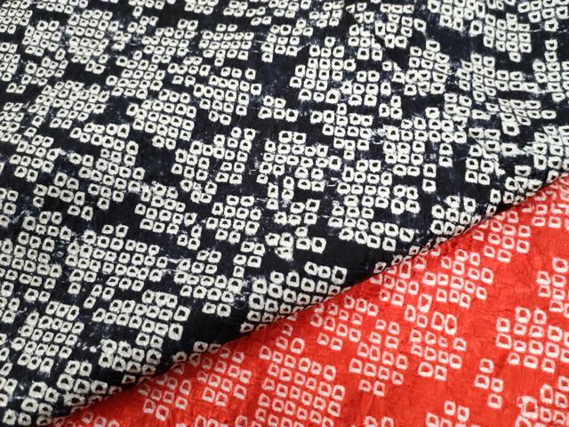 平和屋着物●訪問着 総絞り 舞花文 黒地 正絹 逸品 CABI2985yc