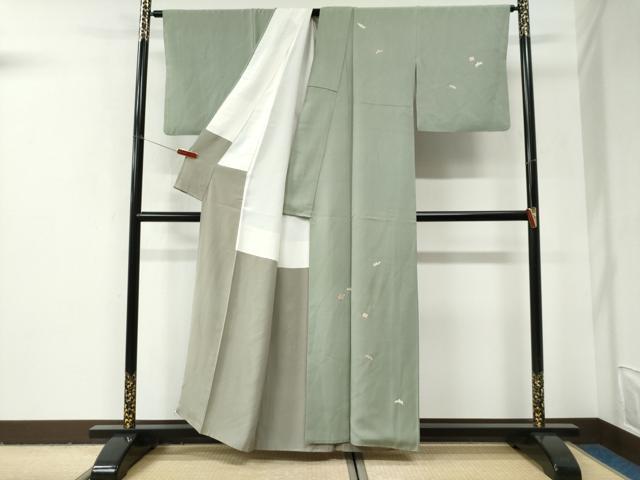 平和屋着物●訪問着 源氏香舞葉文 金彩 正絹 逸品 CABI2988yc
