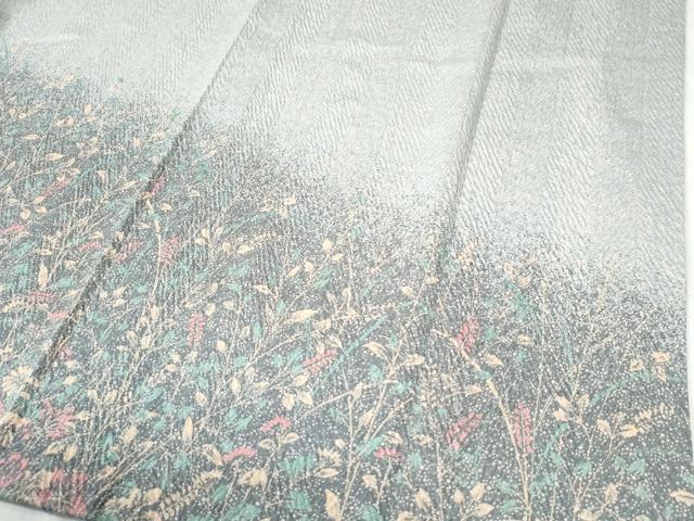 平和屋着物●訪問着 杢目絞り 草花文 暈し染め 正絹 逸品 CABI2990yc