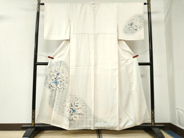平和屋着物●鎌倉友禅 坂井教人 日本工芸会正会員 訪問着 刺繍 花鳥文 金銀彩 正絹 逸品 CABI2993yc