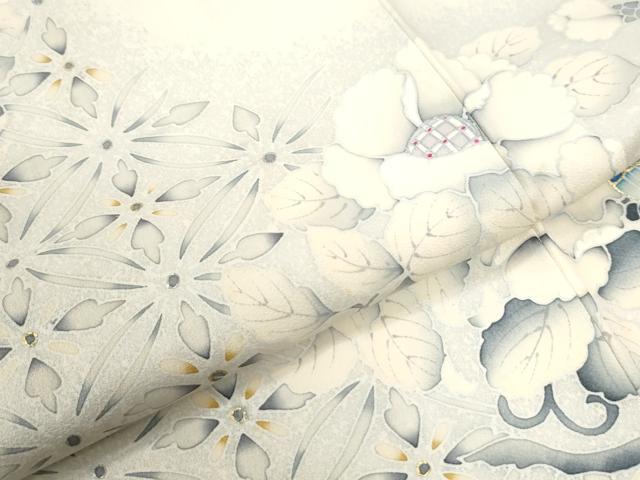平和屋着物●鎌倉友禅 坂井教人 日本工芸会正会員 訪問着 刺繍 花鳥文 金銀彩 正絹 逸品 CABI2993yc
