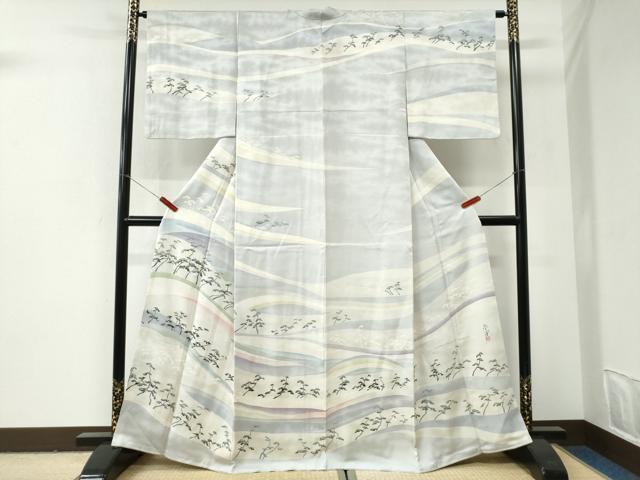 平和屋着物●京友禅作家 山科春宣 訪問着 松 正絹 逸品 CABI3002yc