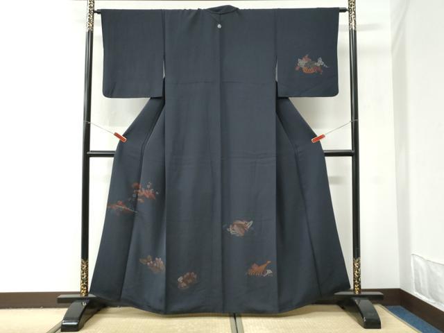 平和屋着物●訪問着 竜田川松竹梅橘文 正絹 逸品 CABI3003yc