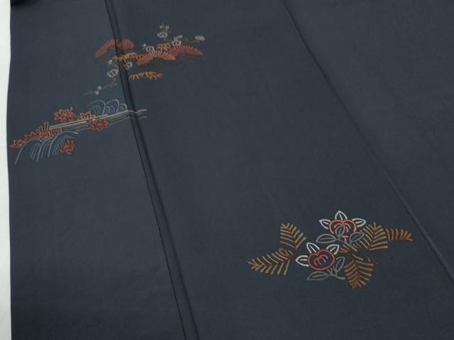 平和屋着物●訪問着 竜田川松竹梅橘文 正絹 逸品 CABI3003yc