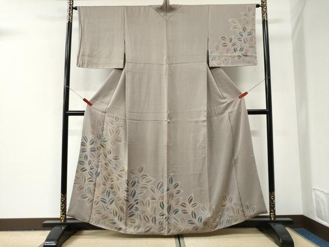 平和屋着物●訪問着 背抜き仕立て 絞り 刺繍 南天文 金糸 正絹 逸品 未使用 CABI3004yc