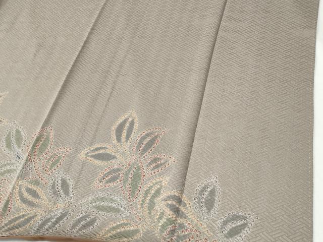 平和屋着物●訪問着 背抜き仕立て 絞り 刺繍 南天文 金糸 正絹 逸品 未使用 CABI3004yc