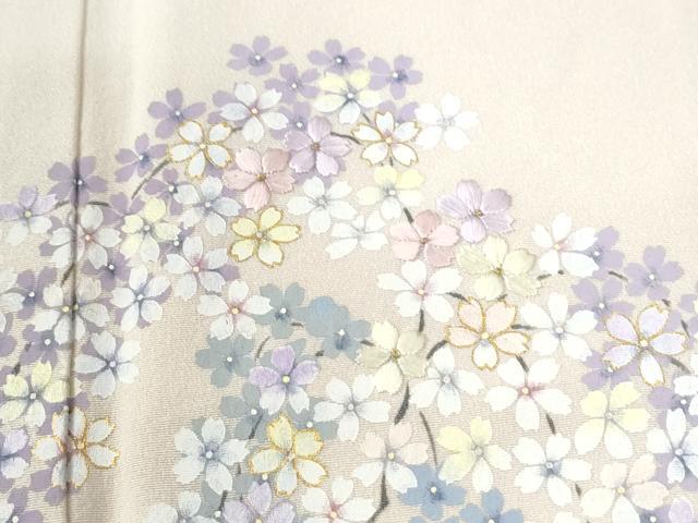 平和屋着物●訪問着 刺繍 枝垂れ花文 暈し染め 金彩 やまと誂製 正絹 逸品 CABI3010yc