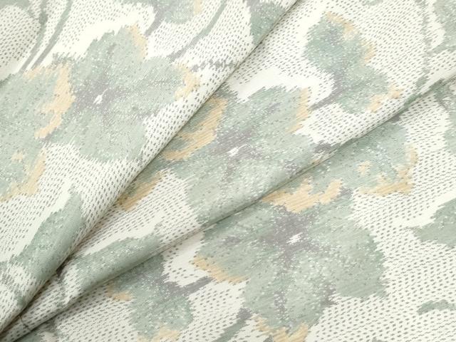 平和屋着物●本場大島紬 白大島 唐草文 正絹 逸品 CABI3019yc