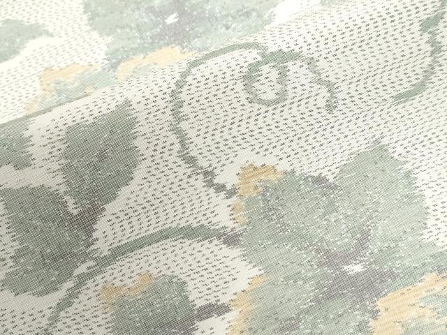 平和屋着物●本場大島紬 白大島 唐草文 正絹 逸品 CABI3019yc