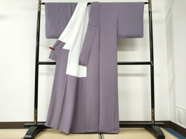 平和屋着物●上質な色無地 鳩羽色 正絹 逸品 未使用 CABI3031yc