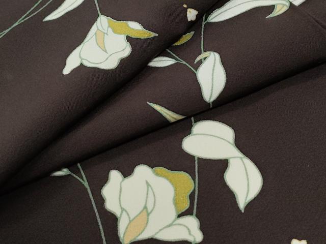 平和屋着物●上質な小紋 枝花文 正絹 逸品 CABI3033yc