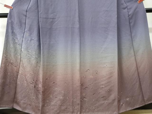 平和屋着物●訪問着 総刺繍 宝尽くし花松文 暈し染め 金糸 正絹 逸品 未使用 CABI3034yc