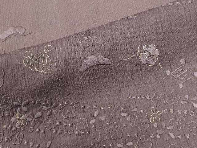 平和屋着物●訪問着 総刺繍 宝尽くし花松文 暈し染め 金糸 正絹 逸品 未使用 CABI3034yc