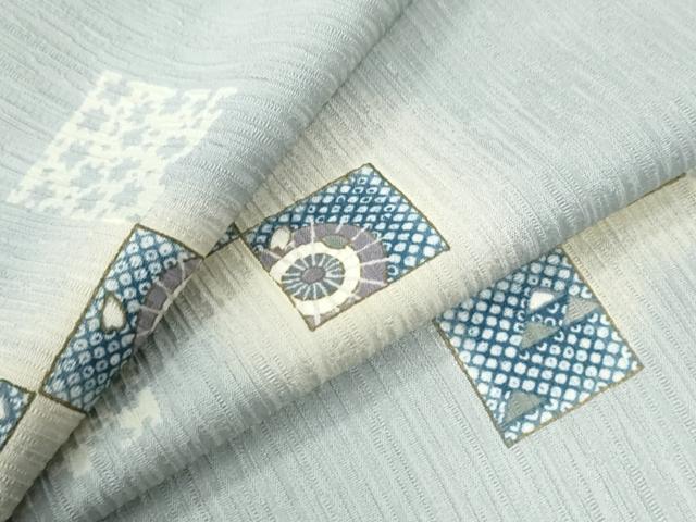 平和屋着物●上質な小紋 色紙花文 蛍暈し 正絹 逸品 CABI3041yc