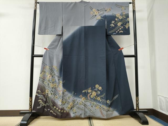 平和屋着物●訪問着 辻が花 暈し染め 金彩 正絹 逸品 CABI3045yc