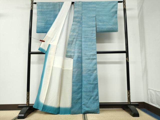 平和屋着物●訪問着 花織 紬地 霞文 正絹 逸品 CABI3050yc
