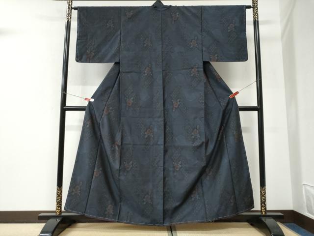 平和屋着物●本場大島紬 吉祥草花文 正絹 逸品 未使用 CABI3054yc