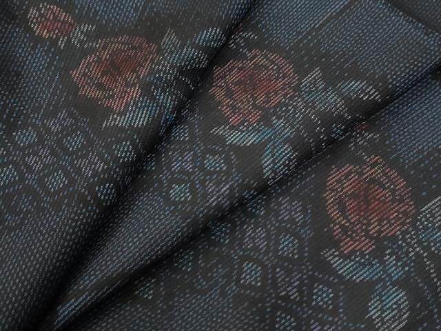 平和屋着物●本場大島紬 吉祥草花文 正絹 逸品 未使用 CABI3054yc