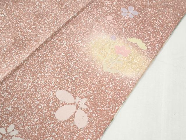 平和屋着物●訪問着 雪輪吉祥草花文 暈し染め 金彩 正絹 逸品 CABI3057yc