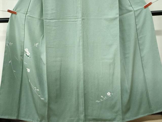平和屋着物●色留訪問着 友禅 枝花文 暈し染め 正絹 逸品 未使用 CABI3062yc