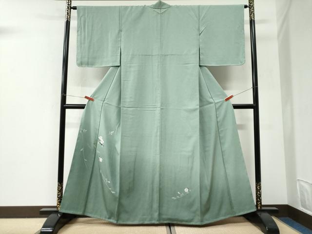 平和屋着物●色留訪問着 友禅 枝花文 暈し染め 正絹 逸品 未使用 CABI3062yc