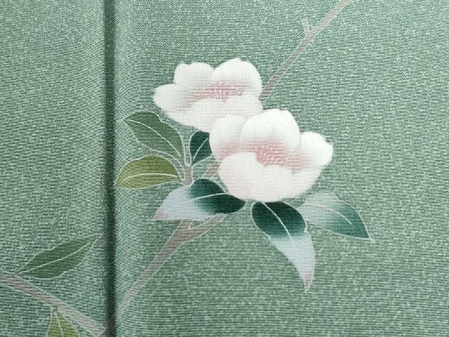 平和屋着物●色留訪問着 友禅 枝花文 暈し染め 正絹 逸品 未使用 CABI3062yc