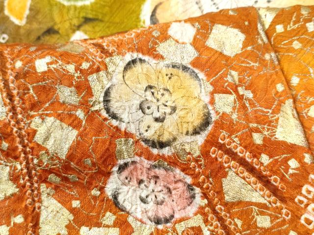 平和屋着物●豪華振袖 総絞り 辻が花 暈し染め 金彩 正絹 逸品 CABI3066yc