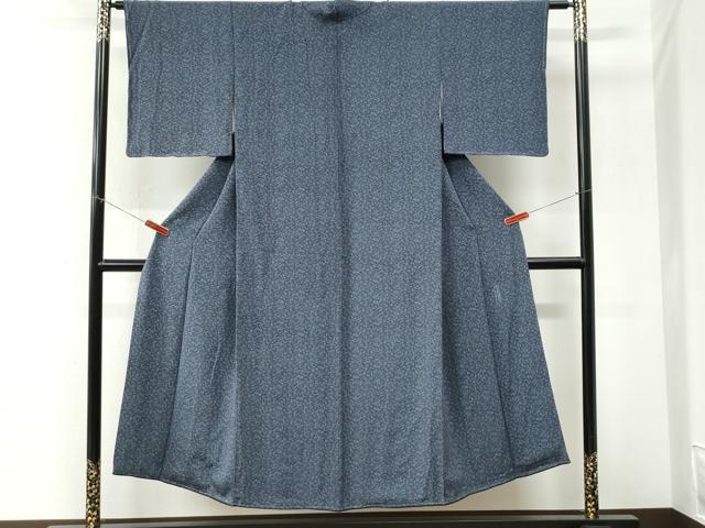 平和屋着物●人間国宝 南部芳松 突彫り 江戸小紋 松 鬼しぼ縮緬 正絹 逸品 未使用 CABI3074yc
