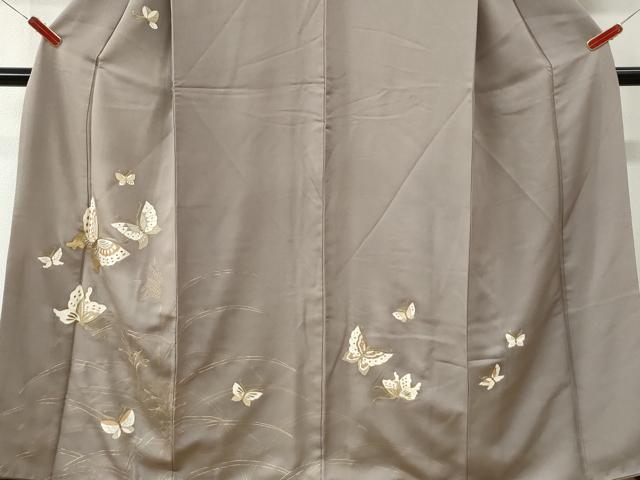 平和屋着物●訪問着 刺繍 舞蝶文 金糸 正絹 逸品 CABI3086yc