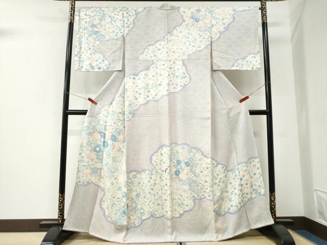 平和屋着物●訪問着 絞り 吉祥花文 正絹 逸品 CABI3089yc