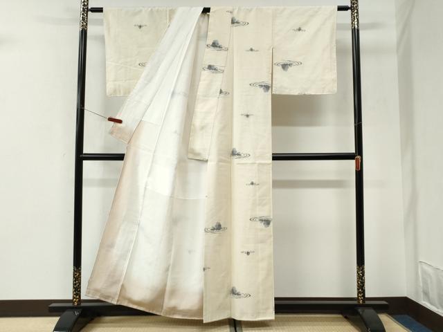 平和屋着物●上質な紬 枯山水 正絹 逸品 CABI3090yc