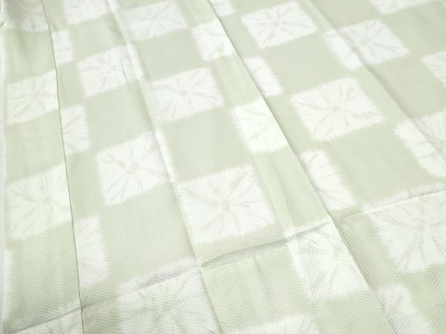 平和屋着物●長襦袢 無双仕立て 紗綾形変わり市松地紋 京都きもの友禅扱い 半衿刺繍 正絹 逸品 未使用 CABI3094yc