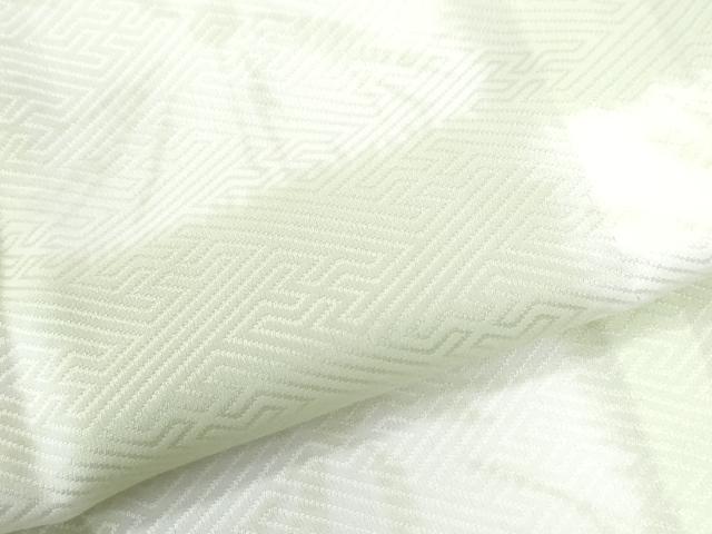 平和屋着物●長襦袢 無双仕立て 紗綾形変わり市松地紋 京都きもの友禅扱い 半衿刺繍 正絹 逸品 未使用 CABI3094yc