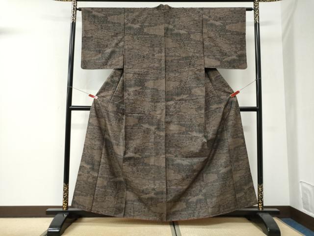 平和屋着物●本場大島紬 9マルキ 雲重ね吉祥花文 正絹 逸品 未使用 CABI3105yc