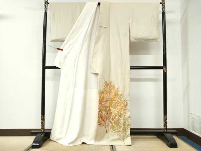 平和屋着物●豪華色留袖 駒刺繍 流水草木文 金彩 正絹 逸品 CABI3108yc
