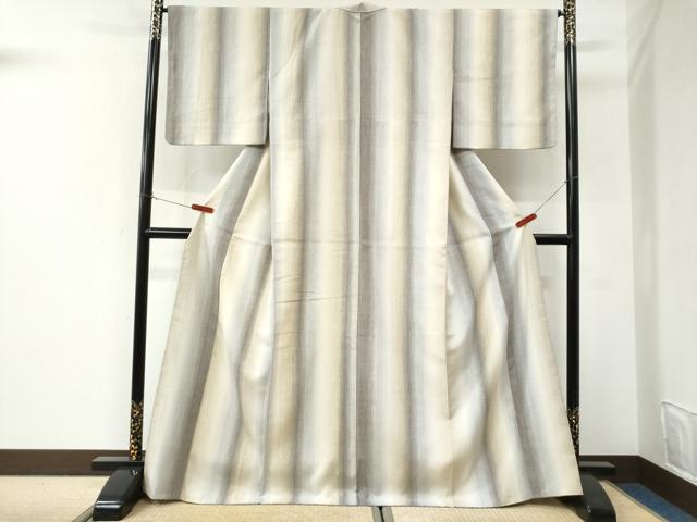 平和屋着物●上質な紬 背抜き仕立て 間道 正絹 逸品 CABI3116yc