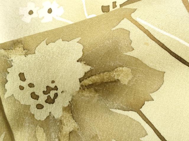 平和屋着物●訪問着 ろうけつ染 草花文 暈し染め 正絹 逸品 CABI3123yc