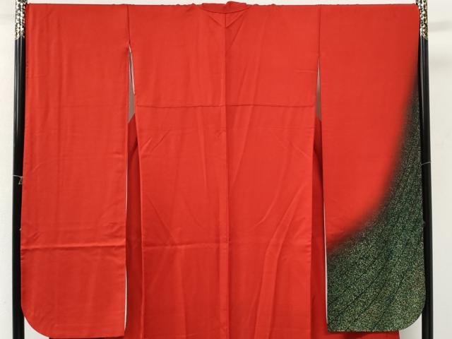 平和屋着物●染色作家 斉藤三才 振袖 三才鳥 暈し染め 金彩 正絹 逸品 CABI3125yc