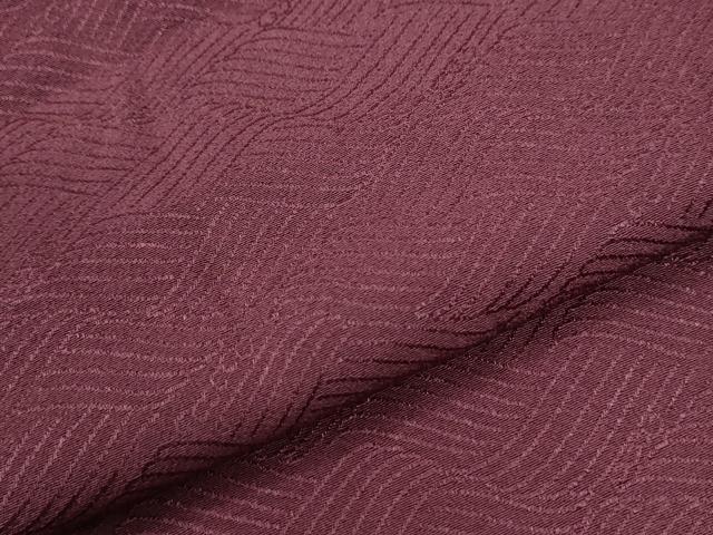 平和屋着物●上質な色無地 立波地紙 葡萄色 正絹 逸品 未使用 CABI3136yc