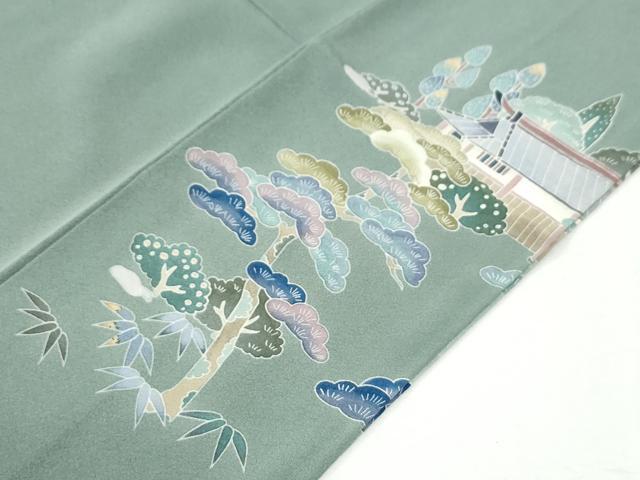 平和屋着物●訪問着 友禅 作家物 嵯峨野 風景文 暈し染め 正絹 逸品 CABI3140yc