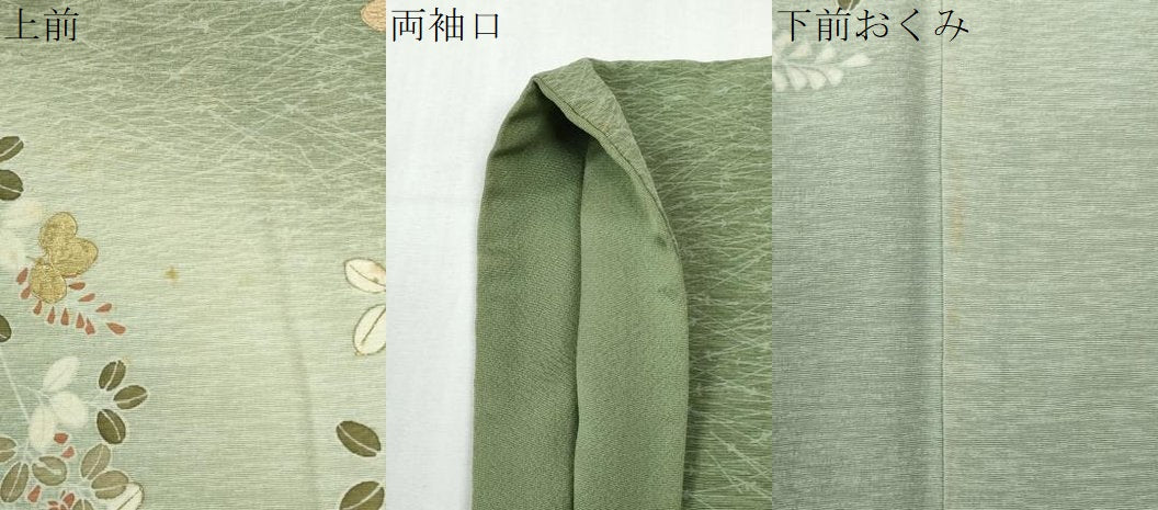 平和屋着物●訪問着 枝花文 暈し染め 金彩 正絹 逸品 CABI3141yc
